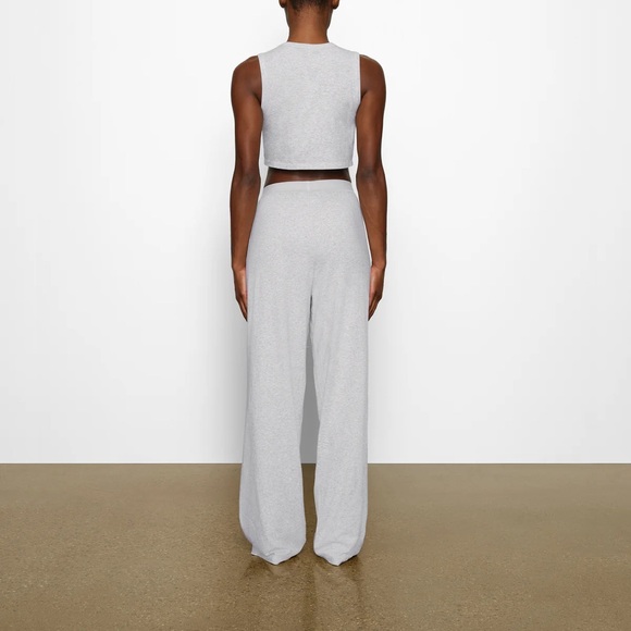 COPY - Skims Boyfriend Loose Pant Light Heather Grey - Picture 4 of 5